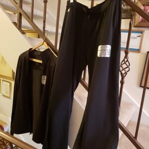 Russell Athletic Black Dri-Power Zip Up Jacket and Draw String Pants